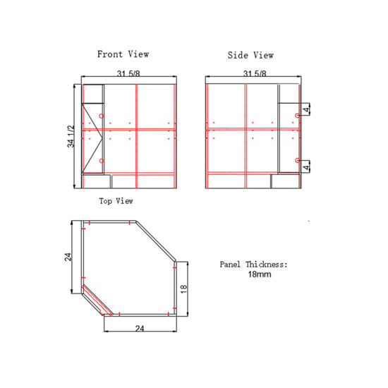 Picture of Sink Base Corner Cabinet (SBA)